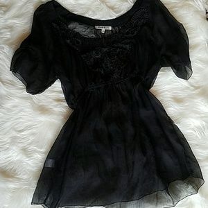 Sheer Classic Black Babydoll Tunic
